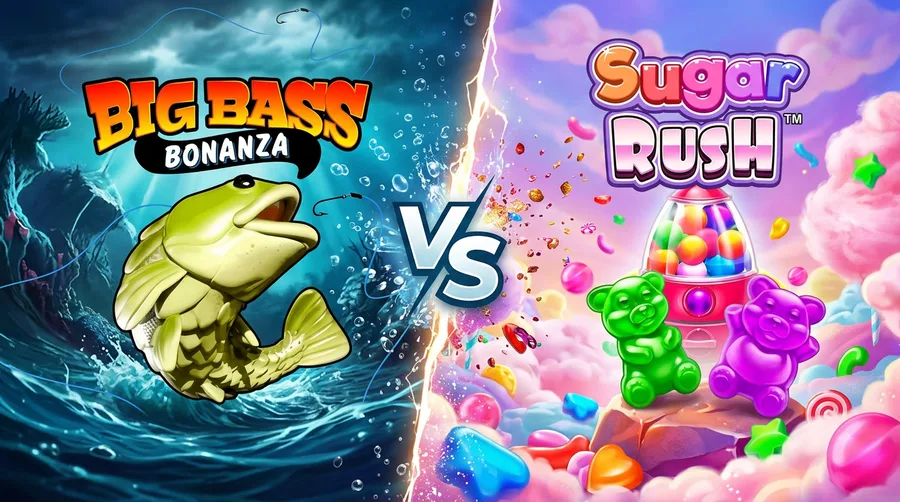 big-bass-bonanza vs sugar-rush Comparison Banner