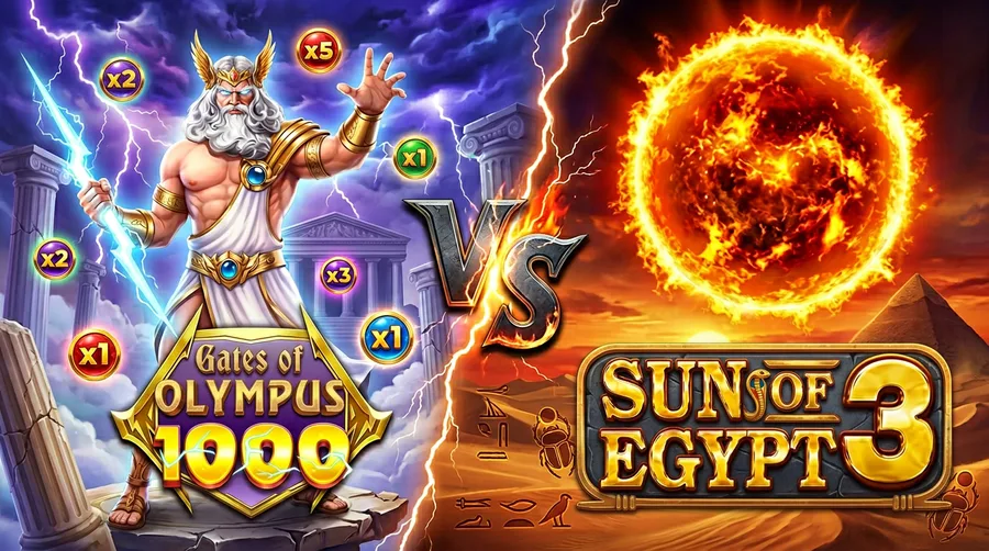 gates-of-olympus-1000 vs sun-of-egypt-3 Comparison Banner