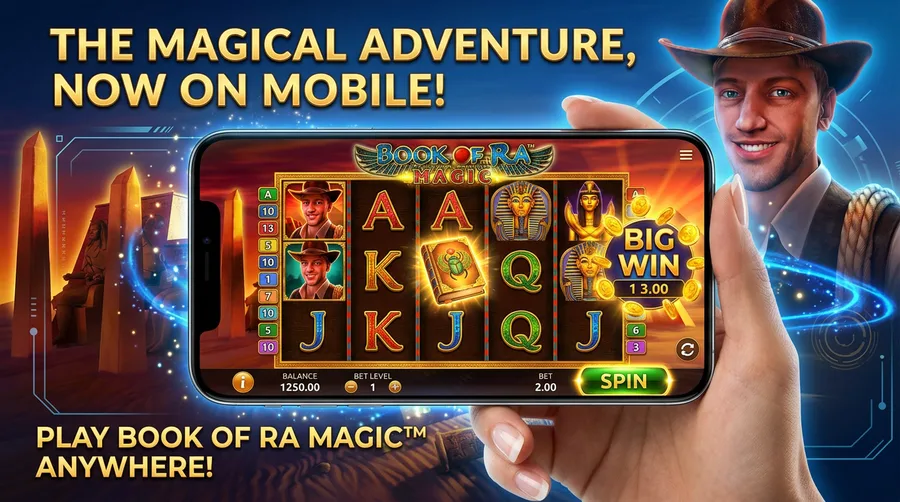 Book of Ra Magic Mobile Gaming Banner